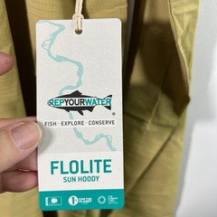Mens Rep Your Water Flolite Sun Hoody Sand M NWT Polyester Spandex