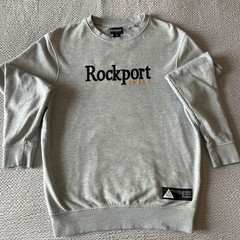 Rockport Sweatshirt Grey Men’s Small 38” Cotton Jersey Embroidered Logo Crewneck