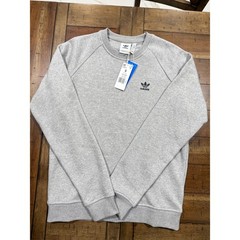 Adidas Originals Mens Ess Crew Trefoil Sweatshirt Grey Heather Small NWT