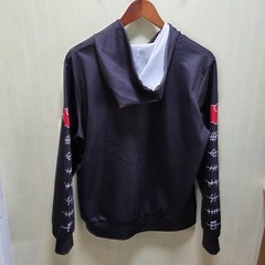 Naruto Hoodie Mens Medium Black Akatsuki Itachi Uchiha Anime Graphic Pullover