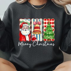 Merry Christmas Santa Sweatshirt Unisex Holiday Festive Apparel