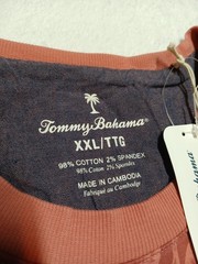 NWT Tommy Bahama Sweatshirt Men 2XL XXL Ben & Terry Twilight Palms Coral $128