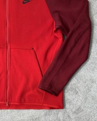 Nike Tech Fleece Full Zip Hooded Jacket Old Season Red Mens Large L VGC