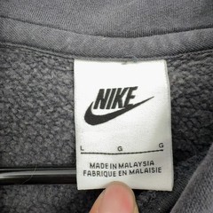 King Philip Football Nike Hoodie Mens L Grey Cotton Fleece Pullover Sports Style