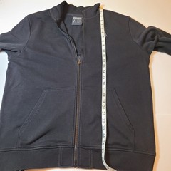Skechers Mens XL Black Zip Jacket Hoodless Hoodie Cotton Blend Logo Athleisure