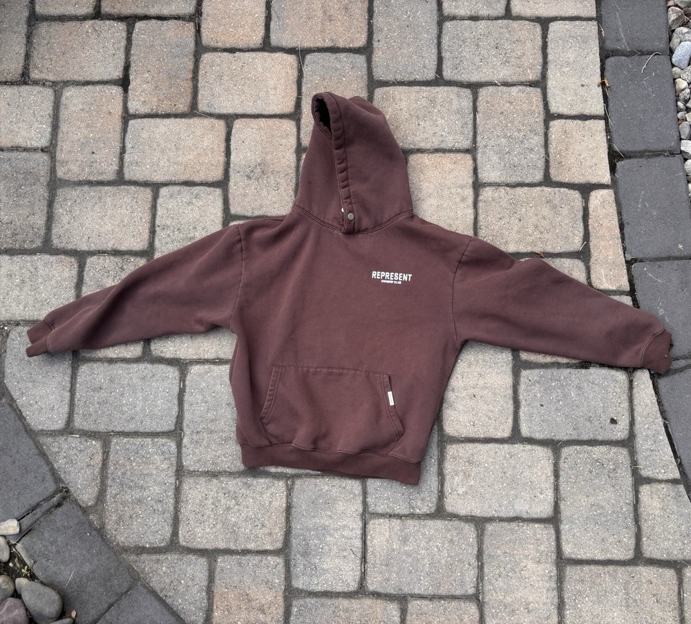 Brown Represent Owners Club Hoodie Size Small