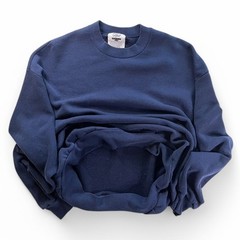 Vtg 80s Gopher Sport Blank Crewneck Sweatshirt Navy Blue Distressed USA Made L