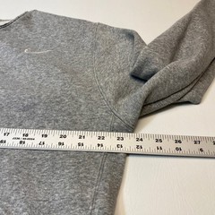 Nike Collarless Fleece Sweatshirt Medium Light Heather Grey Pullover Sporty 7628
