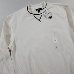 Alfani Fleece Sweatshirt Mens Small Egret White $50
