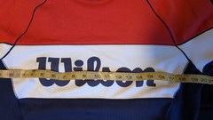Wilson Color-Block Crewneck Sweatshirt Red/White/Navy – Med – Vintage Style