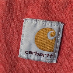 Carhartt Men’s Coral Orange Pullover Hoodie Sweatshirt Loose Fit Size Large