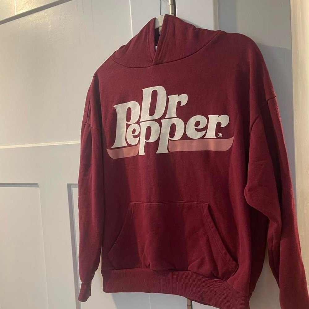 Unbranded Men’s Burgundy and Red Hoodie