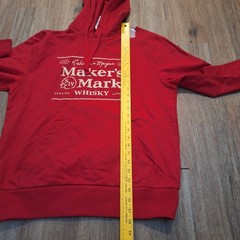 Makers Mark Hoodie Red Size M Whisky Athleisure Sport Organic Cotton Sustainable