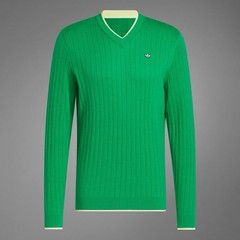 Adidas Premium Cashmere Knit Golf Casual Sweater ‘Green’ – Size Medium (M)