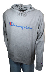 NWT CHAMPION Size Medium Grey Cotton Blend Jersey Men Midweight Hoodie Pullover