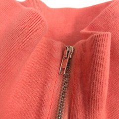 $450 Aries Cotton Reverse Fleece Coral Paisley Half Zip Sweatshirt Mens Large