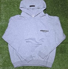 Fear of God Essentials Hoodie Dark Oatmeal Gray Size Medium AUTHENTIC