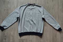 Tommy Hilfiger Sweatshirt Men’s Size L Gray Navy Blue Color Block Crewneck Logo