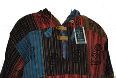 Fair Trade Mens Nepal Hippy Patchwork Cotton Hooded Top Shirt Hoody S M L XL XXL