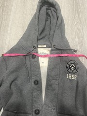 Abercrombie Hoodie Sweater Silver For Men, Muscle Medium Size For Teens Or Adult