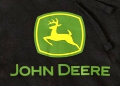 John Deere Heavy Blend Hooded Sweatshirt Graphic Logo Black Unisex XL