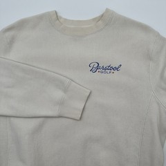 Barstool Golf Sports American Flag Cream Crewneck Sweatshirt USA Thick Size M