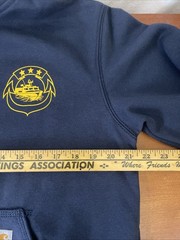 US Navy Blue Carhartt Hoodie Special Boat Unit God Country & Fast Boats Men’s S