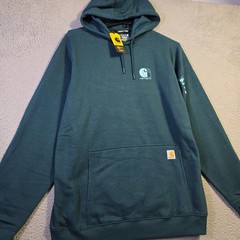 Carhartt Fast Dry Hoodie Large tall Mens Blue Lightweight Sweatshirt Relaxed NWT