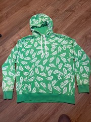 NIKE ALL OVER PULLOVER HOODIE MENS NEON GREEN SIZE LG