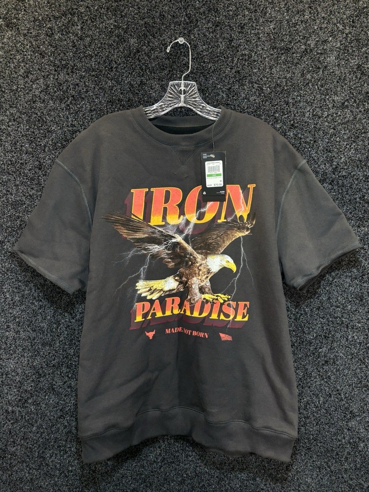 Under Armour Men’s Size L Project Rock Iron Paradise Pump Cover Gym 1367037-010