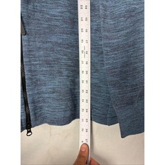 Nike Full Zip Hoodie Blue Space Dye Knit Pleated Back Mens XL Activewear Jacket
