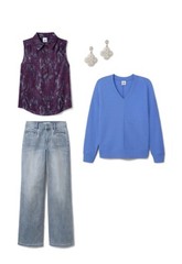 Cabi New NWT Skipper Sweatshirt #6739 purple blue Size XXS – XL Was $99