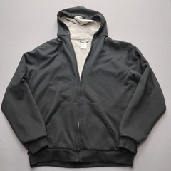 Vintage Muleskins Mens XL Black Thermal Lined Full Zip Hoodie Made in USA