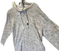 Company 81 Mens Large White Hooded Pullover Long Sleeve Cotton Blend Lightweight