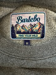 Burlebo Sweatshirt Men’s Size Medium Gray Long Sleeve Crew Graphic Pullover