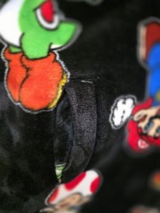 Super Mario Pullover Quilted Plush Fleece kidcore Hoodie Black Size ” One Size”