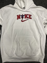 Nike White Spider-man Hoodie Used Missing String Medium Men’s