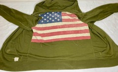 Denim Supply Ralph Lauren Flag Hoodie Mens Large Olive Green