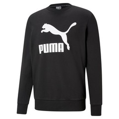 PUMA Classics Logo Crew Neck Sweatshirt Mens Black 530086-01