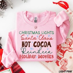 Womens Christmas Sweatshirt Holiday Festive Apparel Ladies Top