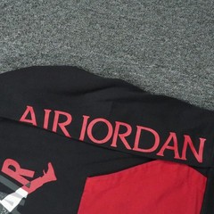 Nike Hoodie Mens Large Black Red Jumpman Classic Pullover Colorblock Jordan