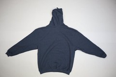 24 Tultex 320 Fleece Lined Heather Denim Pullover Hoodie Sweatshirt Blank Mens L