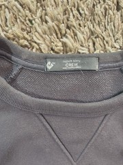 Vtg French Terry CREW Sweatshirt Size L Grey Made In Bangladesh