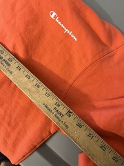 Champion Hoodie Mens Size S Orange W/ Logo Hooded Small