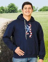 Mens “Old Glory” BROWNING BUCKMARK Pull Over HOODIE Red White Navy Blue AMERICAN