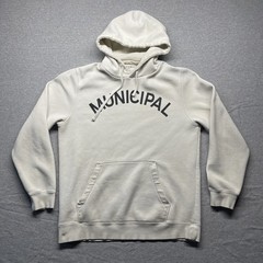 Municipal Sport Utility Hoodie Mens Large M.OG-330 White Logo Spellout Gym