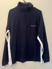 Tommy Hilfiger Athletics Quarter Zip Sweatshirt Men’s Sz Large Navy Red White