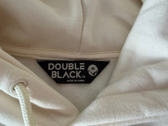 Unisex DOUBLE BLACK Apparel Cotton/Poly Graphic Hoodie Sweatshirt-Cream-Medium