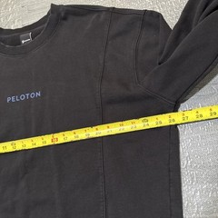 Peloton Pullover Sweatshirt Crew Neck Logo Black Mens XL Heavy Logo Gym Cycling