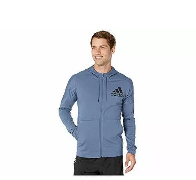 adidas Essentials 3-Stripes Hoodie, Legend, Legend Ink/White, Mens Size L